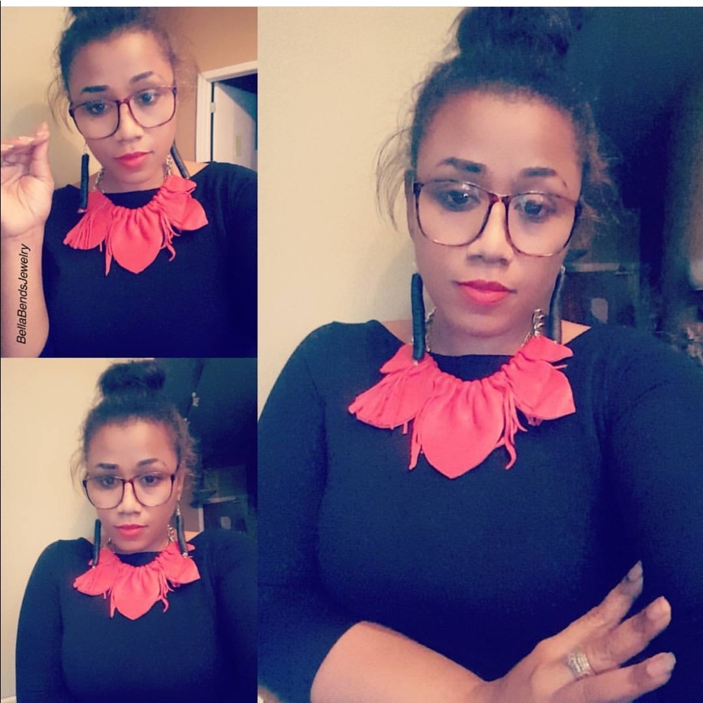 Fringe Leather Bib Necklace